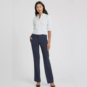 Banana Republic Women’s Navy Blue Logan Trouser Fit Pant Size 0P
